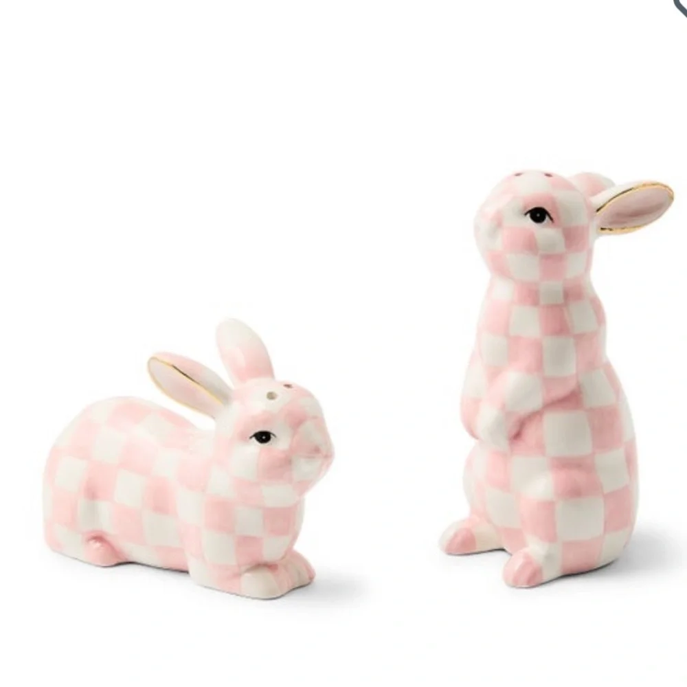๐ธ MacKenzie-Childs Bunny Salt and Pepper Shakers - Picture 1 of 3